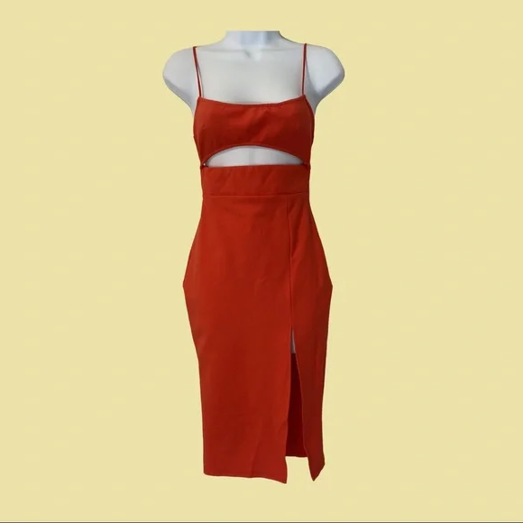 white christmas dresses Cacti Cut-Out Dress